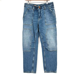 Anthropologie Blue Patchwork Skinny Jeans